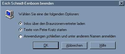 Peter Kratz ber den Braunzonen-Vertreter Schmidt-Eenboom